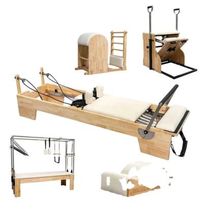 China Durable Hot Sale Cadillac Multi-functional Reformer Wood Yoga Training Equipment Pilates Bed Combo Cadillac Reformer Machine for sale