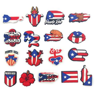 China Shoe Charm 2022 New Cartoon Flag Dinosaur Charms Shoe Decoration Croc Clog Charms Custom PVC Shoe Charms Gifts For DIY for sale