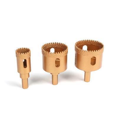 China Ceramic Vacuum Brazed Stone Cut Hole Saw Marble Cutter Diamond Core Drill Bits For Granite Porcelain Tiles Fast Cutting for sale