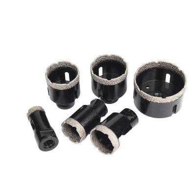 China Ceramic Laser Welded Diamond Dry Drilling Core Bits with Side Guard for Hard Granite to Marble All Nature Stone Concrete for sale