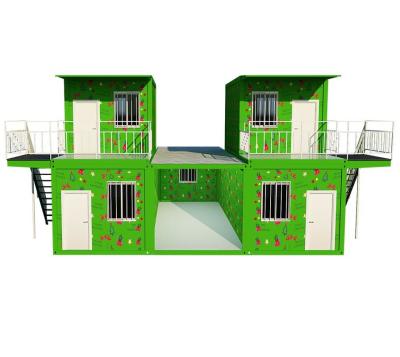 China Prefab 20Ft Flat Pack Container Module Two Stories zu verkaufen