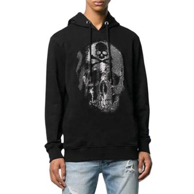 China Anti-Wrinkle OEM Supplier Custom Made High Quality Sweatshirt Men Rhinestone Hoodie Sudadera Sweater New for sale