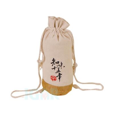 China .eco-friendly Cotton Canvas Drawstring Pouch Fashionable Canvas Bag/Pouch Logo Print /Wine/Jewelry Gift Decorative Pouch Product Packaging Pouch for sale