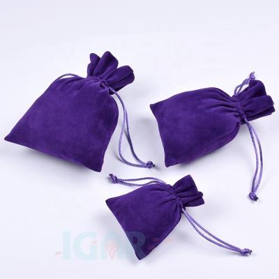 China Recyclable Velvet Drawstring Pouch Jewelry Bag, Weekend New Year Birthday Christmas Wedding Party Gift Pouch Bag for sale