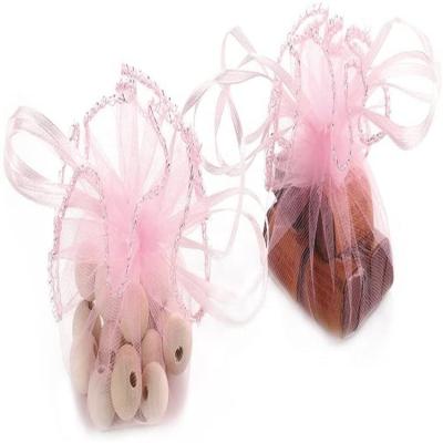 China Recyclable Organza Bags Drawstring Pouches Jewelry Candy Gift Favor Bag For Party Wedding Storage Promotional Yarn Silk Bag for sale