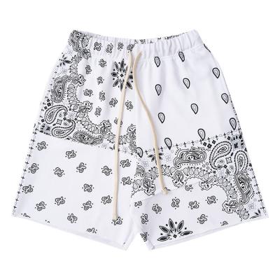 China New Summer Personality Spring Flower Cashew Flower Printing Drawstring Terry Casual Loose Shorts for sale