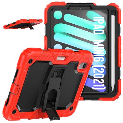 China Kickstand Heavy Duty Rugged Silicone Hard Plastic Tablet Case For iPad mini 6 8.3 inch Full Body Cover for sale