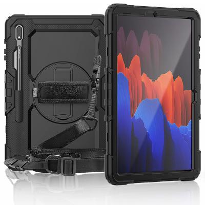 China New Arrival Heavy Duty Silicone With Hand Tablet Case Shockproof Cover For Samsung Galaxy Tab S7 Plus 12.4 inch T970 T975 Case for sale