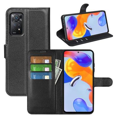 China Luxury Shockproof PU Leather Flip Cover With Card Slots Phone Case For Xiaomi Redmi Note 11 Pro Version 5G Mobile Phone Global Bags for sale