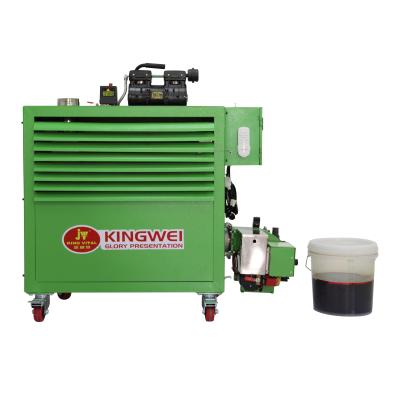 China Garment Shops Two Liter Oil Per Hour Green Color Waste Oil Heater for sale