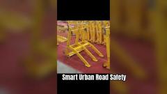 Compact vehicle barrier designed for low-speed urban roads