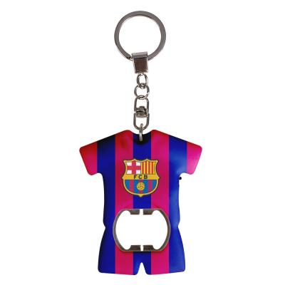 China Promotional Custom Logo Mini ABS Plastic Mini Cup Soccer Club Jersey T-shirt Record Key Chain for sale