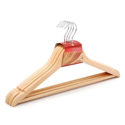 China 2021 Best Selling Modern Supermarket Promotional High Quality Wooden Suit Clothes Hanger for sale