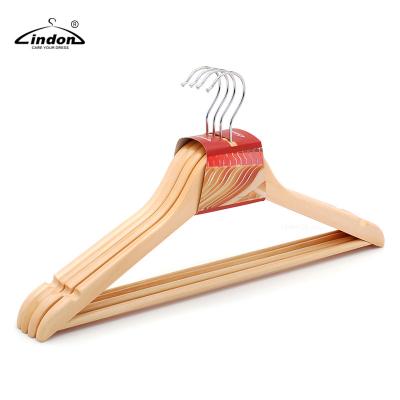 China Amazon Bulk Modern High Quality Hot Selling Wooden Suit Hangers Wholesale For Clothes for sale