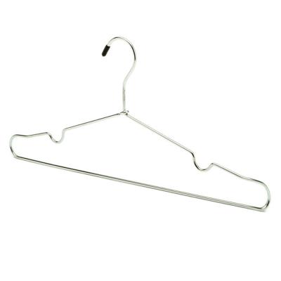 China SHOW Heavy Duty Iron Wire Metal Laundry Coat Hanger With Cut Notches for sale