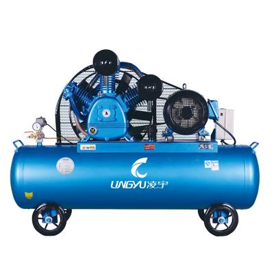 China Long Life 8bar Lubricated Piston Air Compressor Cylinder Engine Belt Driven Air Compressor With Air Compress Dryer for sale