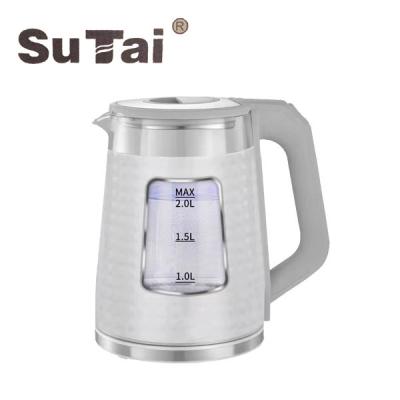 China 360 Degree Rotation Base Made in China SUTAI Hot Sale Hotel Temperature Control Heating Element Glass Electric Kettle for Milk Pot Boiler Soup for sale