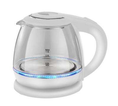 China China-Wholesale German Luxury LED Electric Kettle Light 1500w 1.0l Glas LED Appliances 360 Degree Rotation Base Small Reasonable Prices for sale