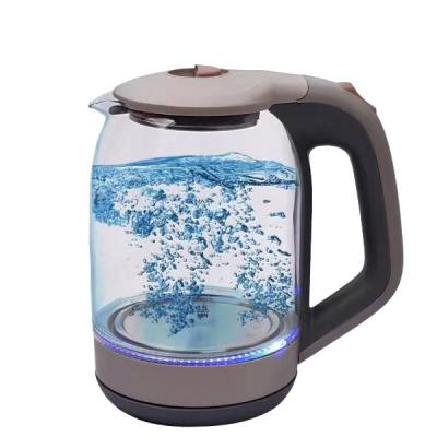 China China New 2022 Rotation Base 360 ​​Degree Tea Water Heater Welcome Glass Body Led Appearance Light Sensitive Electric Kettle Thermal Switch for sale