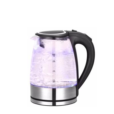 China New Arrivals 360 Degree Rotation Bottom In Asia China Super High Borosilicate Glass Electric Kettle 1300 1550 1800 With Blue Led Light for sale