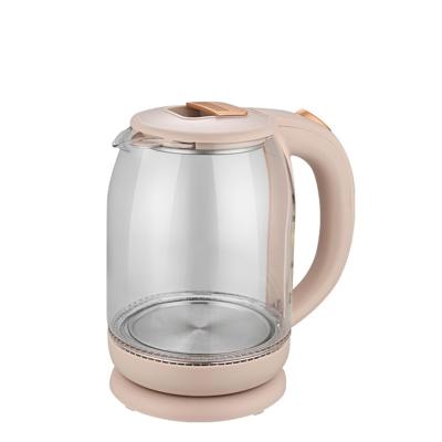 China fuda 2022 China 360 degree rotation bottom 1.8L glass soup latest design jug rechargeable keep warm electric function kettle for sale