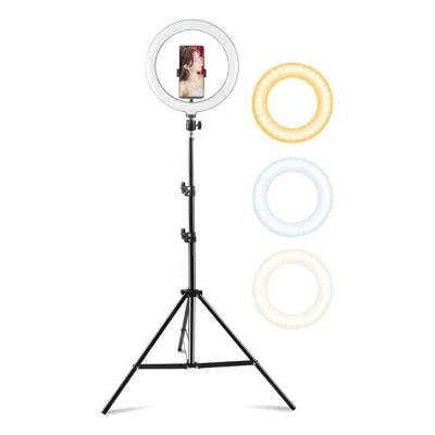 China 10 Inch LED Ring Light with 2M Tripod Stand Cell Phone Holder Selfie Light for Tiktok YouTube Video 10inch LED Ring Light for sale