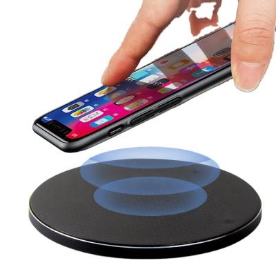 China Hot Sale 15W 10W Qi Wireless Charger Amazon Ebay Mobile Phone Pad Wireless Charger Pad LED Light Fast Charging for sale