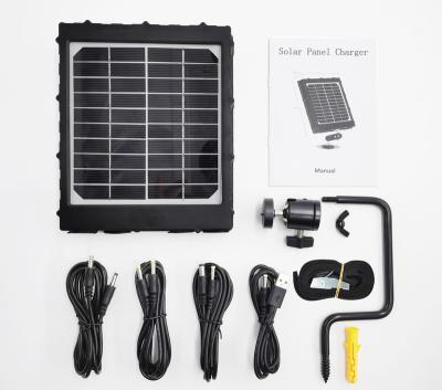 China 3W 12V/9V/6V Monocrystalline Silicon Solar Panel With 8000mAh Battery High Efficiency Accessories Portable Solar Panel Charger Outdoor For Trail Camera for sale