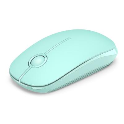 China Wide Compatibility Portable Mini Optical Mouse With 2.4G USB Receiver Silent Mice Green PC Laptop Computer Slim Wireless Mouse for sale