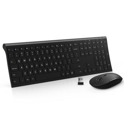 China WIRELESS Combo KEYBOARD AND MOUSE Combo Wireless Keyboard and Mouse, Ultra-thin Aluminum Rechargeable 2.4GHz Keyboard with Whisper-Quiet Mouse for Windows PC for sale