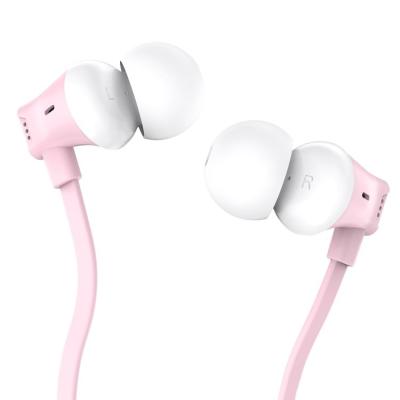 China HIGH FIDELITY Stereo Sound & Noise Isolating Wired In-Ear Headphones With HiFi Stereo Powerful Bass 3.5mm Interface Blur Free Cable Pink Earbuds Headphones for sale