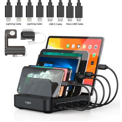 China clean & Organized Multiple Devices Smart ID Safe High Powerful 50W Output Multiple Charging Station for sale