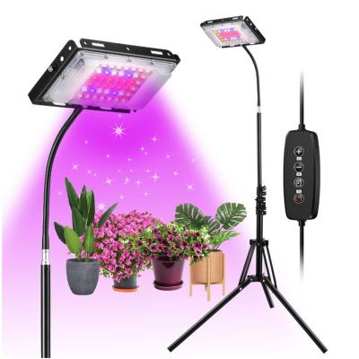 China FLOWER Grow Light with Stand Full Spectrum Floor Plant Light for Indoor Plants LED Plant Growing Lamp with Timing Function for sale