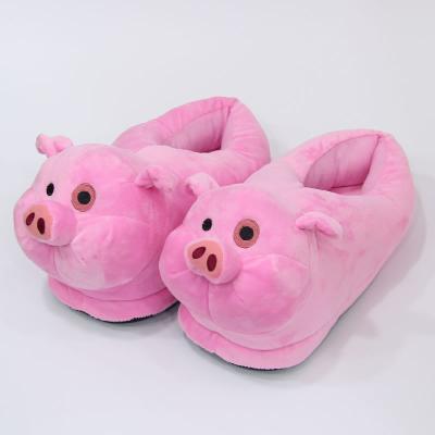 China Newcomers comfort cotton winter plush cotton plush warm plush home pink cheese pig slipper stuffed animal toy for sale