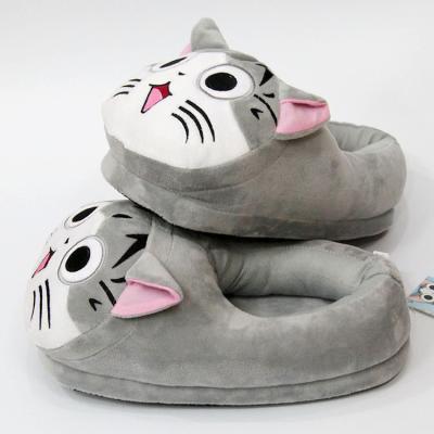 China Home Warm Plush Comfort New Arrivals Kids Cheese Cat Plush Winter Cotton Slipper Stuffed Animal Toy for sale