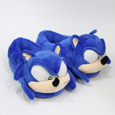 China Relieve the latest hot popular sonic warm plush cotton winter plush slippers animal slipper home for sale