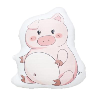 China Anime Shapes Toy Plush Toy Pink Pig Pattern Hugging Pillow Plush Mustache Pillow Weird Pillow Soft Toy Pillows for sale