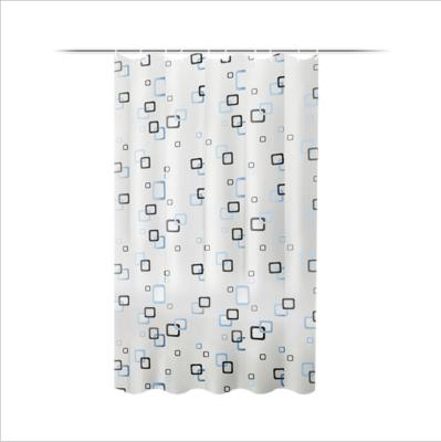 China Factory Direct Sale PEV Large Square Shower Curtain Viable Bathroom Mold Proof And Waterproof Shower Curtain for sale