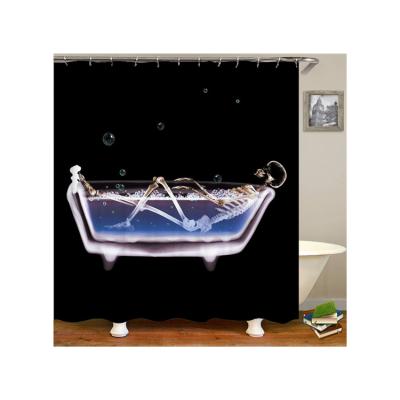 China Hot Selling Funny Shower Curtains Stocked Fancy Hookless for sale