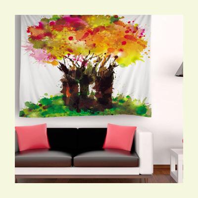 China Bohemian Light Color Tapestry Oil Painting Print Tapestry Simple Original Art Hippie Wall Hanging for sale