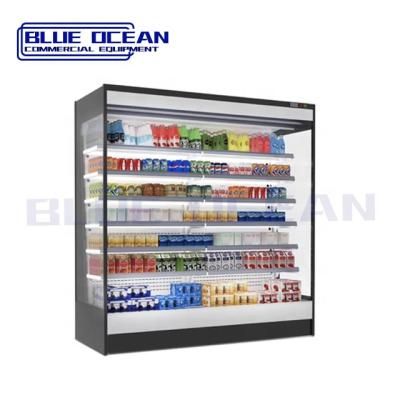 China Single-temperature Open Supermarket Refrigerator Soft Drink Milk Display Refrigerators for sale