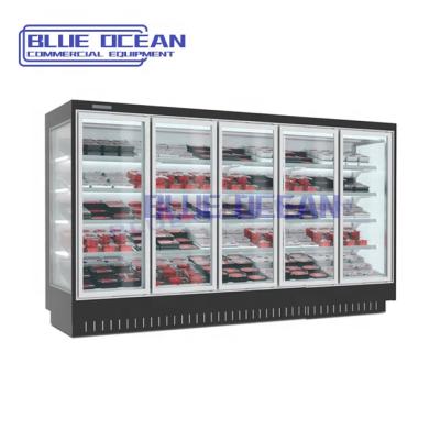 China Single-Temperature Standing Duck Beef Chicken Display Chillers for sale