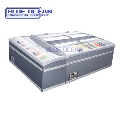 China Single-Temperature Supermarket Frozen Food Island Freezer for sale