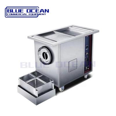 China Dairy Factory Commercial Rotisserie Machine Stainless Steel Role Nuts Frying Machine for sale