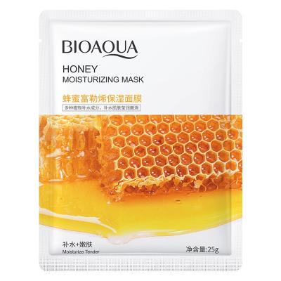 China BIOAQUA Korea Moisturizer Skin Care Gold Foil Face Mask Moisturizing Whitening Honey Facial Mask Organic Natural for sale