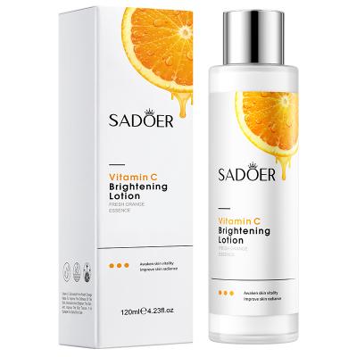 China SADOER Private Label Emulsion Anti Aging Facial Vitamin C Moisturizing Whitening Nourish To Brighten Skin Face Lotion 120ml for sale