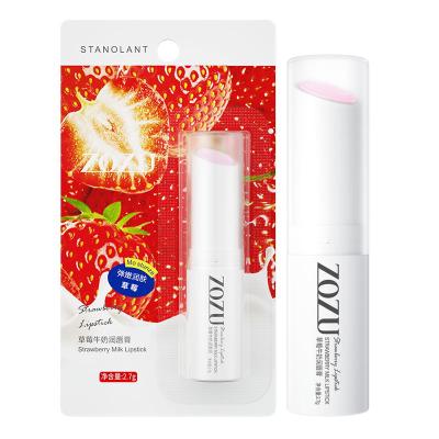 China Wholesale Moisturizer Milk Strawberry Moisturizing Lip Balm Improve Chapped Lips Brighten SPF 2.7g Lip Balm for sale