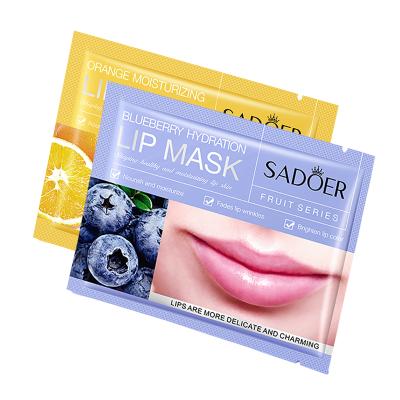 China Moisturizer OEM ODM Lip Film Care Blueberries Moisturizing Repair Fade Wrinkle Hydration Mask Collagen Nourishing Lip for sale