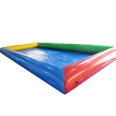 Chine Piscine rectangulaire gonflable de PVC 0.9mm 10*12*0.5mm pour des jouets de l'eau à vendre