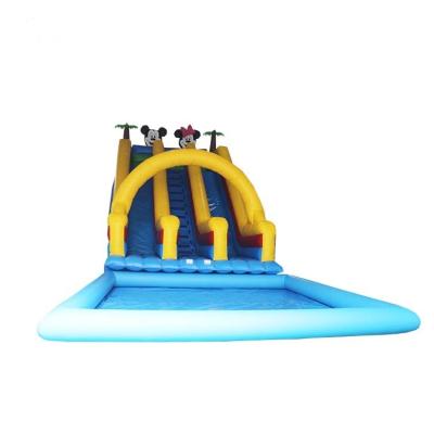 China 0.55mm PVC Inflatable Castle Slide , Giant Inflatable Water Slide For Children for sale